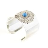 Silver Sun Motif Cuff