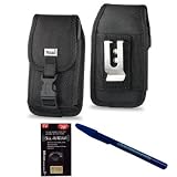 Heavy Duty Industrial Strength Rugged Case with Metal Clip and Belt loop for Casio G'zone Commando and Antenna Booster