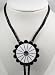 Turquoise / Coral Enamel Pewter Sun Bolo Tie