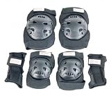 Youth Xcess Combo Protection Set Include Knee Pads, Elbow Pads and Wrist Guards in Black
