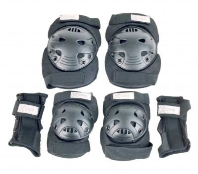 Childrens Toyshop  Toys : Youth Xcess Combo Protection Set Include Knee Pads, Elbow Pads and Wrist Guards in Black