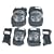 Adult Xcess Combo Protection Set Include Knee Pads, Elbow Pads and Wrist Guards in Black