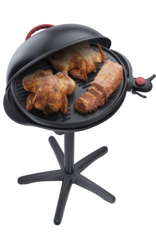 Steba VG 300 Barbecue-Hauben-Grill, schwarz/ rot