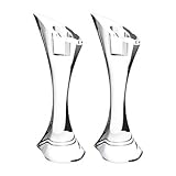 Orrefors Drop Small 6-7/8-Inch Candlesticks, Set of 2