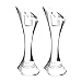 Orrefors Drop Small 6-7/8-Inch Candlesticks, Set of 2