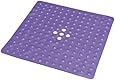 Essential Medical Supply Shower Mat with Drain, Transparent Dark Blue