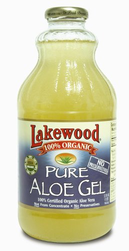 Lakewood 100% Organic Pure Aloe Gel - Package Contains SIX 32 oz Bottles