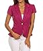 SASSY APPAREL Women's Stylish Single Button Solid Blazer Peplum Jacket