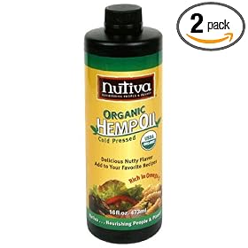 Nutiva Organic Hemp Oil, 16-Ounce Bottles (Pack of 2)