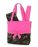 Belvah Quilted Camouflage 3pc Diaper Tote Bag - Choice of Colors (FS)