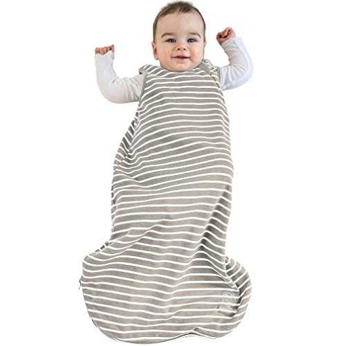Baby Sleeping Bag, 4 Season Basic Merino Wool Wearable Blanket, 6-18m, Earth