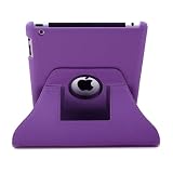 DURAGADGET Housse Etui Rotatif de Luxe en Violet pour Apple iPad 2 Wi-Fi & Wi-Fi + 3G 16 Go 32 Go 64 Go (derni�re g�n�ration 2011) - vue horizontale ET verticale - Garantie 5 anspar Duragadget