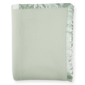American Baby Company Fleece Blanket with Satin Trim, CeleryAmerican Baby Company Fleece Blanket with Satin Trim
