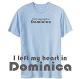 T-Shirt Light Blue  Retro Hearth Dominica  Country