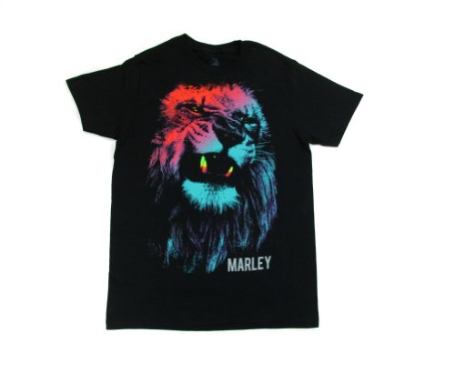 Bob Marley Colored Lion Adult T-Shirt