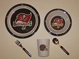 TAMPA BAY BUCCANEERS Team Logo 5 Piece Baby Child Dinner Set ( Sipping cup, Plate, Bowl,... by Duckhouse