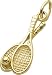 Tennis Racquets & Ball Charm by Rembrandt Charms