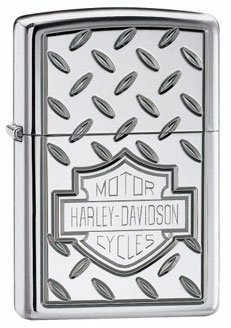 High Polish Chrome, HD Motorcycles Deep Carved Diamond Plate (ZI250HDH266) Category: Harley-Davidson Zippo Lighters