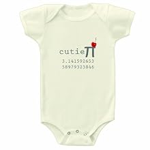 26 Degrees Forward Natural Organic Cotton Cutie Pi Onesie, 12 Months