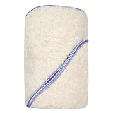 Bumkins Organic Cotton Hooded Towel Set - Periwinkle Satin Trim