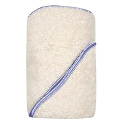 Bumkins Organic Cotton Hooded Towel Set - Periwinkle Satin Trim
