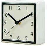 Coga (コガ) 置き時計 Touki Clock S WHxBK ホワイトｘブラック 陶器 風防無 KT-01Sの画像