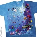 Tropical Coral Reef Fish Aquatic Tie-Dye T-shirt Tee Shirt