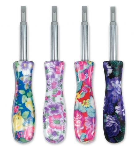 Pretty useful tools - floral screwdriver - white