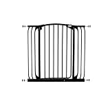 Bindaboo Hallway Pet Gate, Swing Closed, Black, Extra-Tall