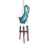 Asli Arts Kwacker Duck Bamboo 36 Inch Wind Chime, Blue
