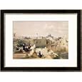 Mosque of Omar Showing the Site of the Temple, Plate 8 from Volume I of "The Holy Land" Framed Art Poster Print by David Roberts, 32x24