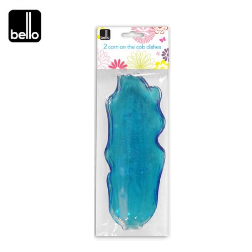 Bello Pack of 2 Corn On the Cob Dishes Plates for Indoors & Outdoor Barbecue Use