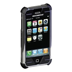 Scosche Case with Kick Stand and Screen Protector for iPhone 1G (Clear Polycarbonate)