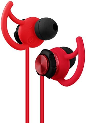 Sport Earphones, DTFDTW Stereo Earphones In-Ear Headphones Mobile Phone Earphone Earbuds with Microphone Noise Canceling for Sport Running/Gym/Exercise-Red