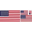 Multi Pack - Patriotic American Flag - Stickers