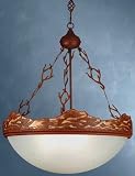 LAMPS BEAUTIFUL Rustic Lodge Wave Inverted Hanging Pendant by Meyda Tiffany--Excellent customer service--see our feedback.