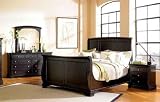 4pc California King Size Sleigh Bedroom Set in Espresso Finish