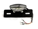 Custom Black LED Integrated Taillight Brake Light Turn Signals License Plate Light Fender Eliminator Plate Tag Holder for Harley, Honda, Yamaha, Suzuki, Kawasaki, Custom Bike, Cruiser, Choppers, Scooters, Vespa, Moped