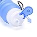 Collapsible Water Bottles BPA Free - Foldable Filter Sports Hydrated Cup - for Cycling,Camping,Hiking,Travel - Durable,Reusable with Leak-proof Lid - 20 Oz(Blue)