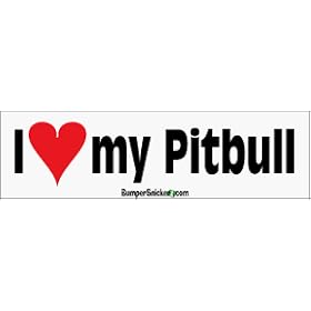 I Love My Pit Bull - Refrigerator Magnets 7x2 in