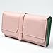 KLOUD City® Pink synthetic leather drawstring style double button women wallet