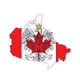 Poland Canada Flag Map Full Color Flyer (25-pack)