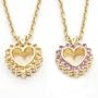 Sterling Silver Gold Plated Amethyst And Citrine Pendant, 18"