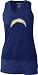 San Diego Chargers Women's Navy Frosted Logo Winner Tank