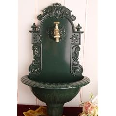 ZAUBERHAFTER M�RCHEN WANDBRUNNEN KLASSISCH GR�N ANTIK