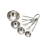 Kitchen Craft Stainless Steel Four Piece Measuring Spoon Set KCMEASUREDL