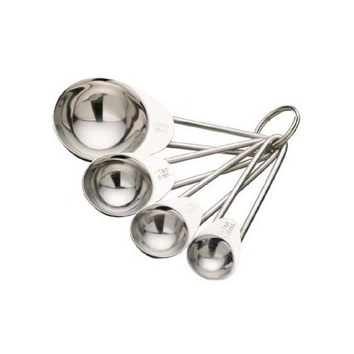 Kitchen Craft Stainless Steel Four Piece Measuring Spoon Set KCMEASUREDL