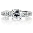 Nadia's Vintage Rings: 2.56 TCW CZ Three Stone Ring
