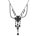 Black Beauties Ornate Medallion Statement Necklace