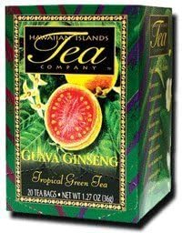 Hawaiian Islands Guava Ginseng Green Tea, 20 Count (Pack of 6) by Hawaiian Islands